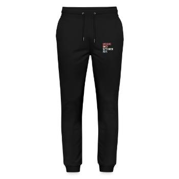 Bogosse born in September 2025 birthday gift - Stanley/Stella Mover Unisex Organic Jogging Trousers - black - Front - Marisol (170cm) & Nik (191cm)