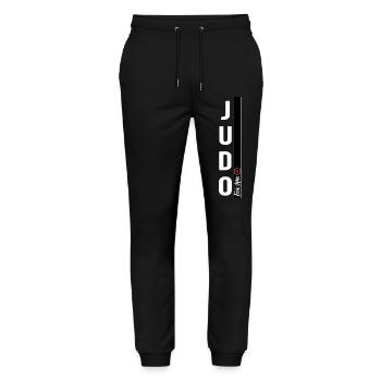 Judo Kampfsport Schwarzgurt Gym-Dojo - Stanley/Stella Unisex Bio Jogginghose Mover  - Schwarz - Vorne - Marisol (170cm) & Nik (191cm)