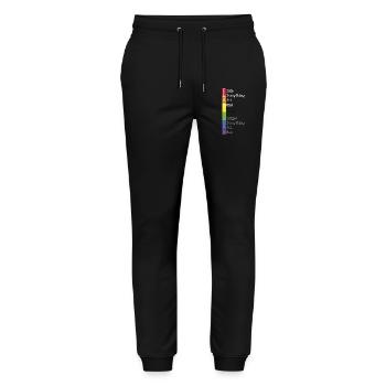 Fear Fighting Spirit Positive Thinking Kraft Strong LGBT - Stanley/Stella Mover Unisex Organic Jogging Trousers - black - Front - Marisol (170cm) & Nik (191cm)