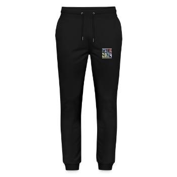 Italia 2024 Colorful - Stanley/Stella Mover Unisex Organic Jogging Trousers - black - Front - Marisol (170cm) & Nik (191cm)