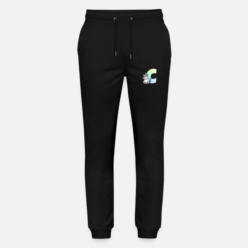 Einhorn Buchstabe C - Stanley/Stella Unisex Bio Jogginghose Mover  - Schwarz