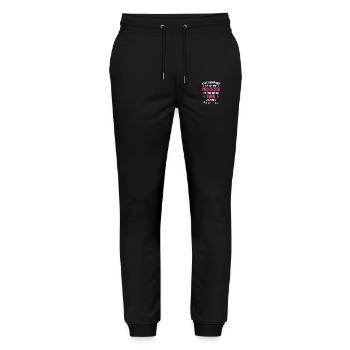 Princesse Née en 1988 - Cadeau D'anniversaire 1988 - Pantalon de jogging bio MOVER Stanley/Stella unisexe - noir - Devant - Marisol (170cm) & Nik (191cm)