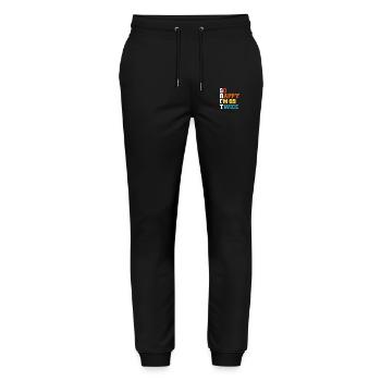 69 Years Funny - Humor Birthday 69 Years Gift - Stanley/Stella Mover Unisex Organic Jogging Trousers - black - Front - Marisol (170cm) & Nik (191cm)