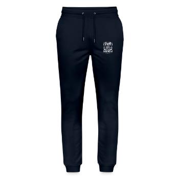 Geboren im Dezember 2017 Geburtstagsgeschenk 2017 - Stanley/Stella Unisex Bio Jogginghose Mover  - Navy - Vorne - Marisol (170cm) & Nik (191cm)