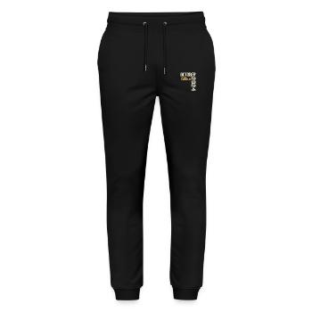 Octobre 2024 Vintage - Rétro cadeau anniversaire - Pantalon de jogging bio MOVER Stanley/Stella unisexe - noir - Devant - Marisol (170cm) & Nik (191cm)