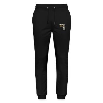 Oktober 2021 Vintage - Retro Geburtstagsgeschenk - Stanley/Stella Unisex Bio Jogginghose Mover  - Schwarz - Vorne - Marisol (170cm) & Nik (191cm)