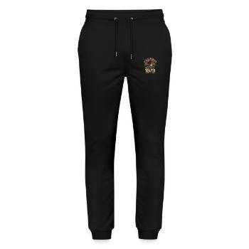 1978 Original Vintage Retro 1978 Jubiläum - Stanley/Stella Unisex Bio Jogginghose Mover  - Schwarz - Vorne - Marisol (170cm) & Nik (191cm)