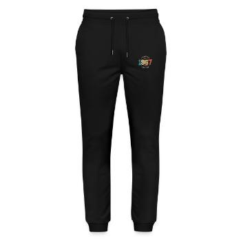 Vintage 1967 Original 1967 Retro Anniversary 1967 - Stanley/Stella Mover Unisex Organic Jogging Trousers - black - Front - Marisol (170cm) & Nik (191cm)