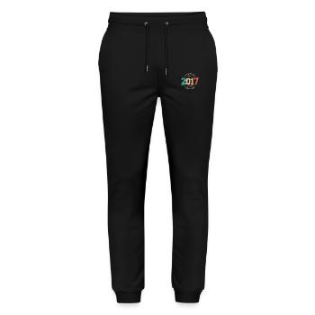 Vintage 2017 Original 2017 Retro Anniversary 2017 - Stanley/Stella Mover Unisex Organic Jogging Trousers - black - Front - Marisol (170cm) & Nik (191cm)