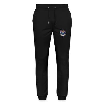 Elefant Wappen Porträt Bunt - Stanley/Stella Unisex Bio Jogginghose Mover  - Schwarz - Vorne - Marisol (170cm) & Nik (191cm)