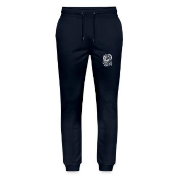 Muscle Gorilla Beats Gym Motivation - Stanley/Stella Unisex Bio Jogginghose Mover  - Navy - Vorne - Marisol (170cm) & Nik (191cm)
