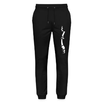 schach chess king symbol shadow König Verein - Stanley/Stella Unisex Bio Jogginghose Mover  - Schwarz - Vorne - Marisol (170cm) & Nik (191cm)