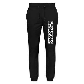 TEMANAVA (White) - Stanley/Stella Mover Unisex Organic Jogging Trousers - black - Front - Marisol (170cm) & Nik (191cm)