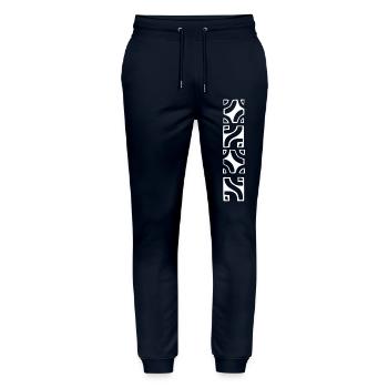 TEMANAVA (White) - Stanley/Stella Mover Unisex Organic Jogging Trousers - navy - Front - Marisol (170cm) & Nik (191cm)