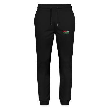 Palestine libre - Pantalon de jogging bio MOVER Stanley/Stella unisexe - noir - Devant - Marisol (170cm) & Nik (191cm)