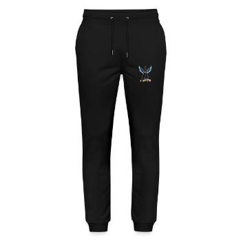 Rock Guitar 2024 04 - Stanley/Stella Unisex Bio Jogginghose Mover  - Schwarz - Vorne - Marisol (170cm) & Nik (191cm)