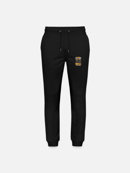 Could talk about horses - Stanley/Stella Mover Unisex Organic Jogging Trousers - black