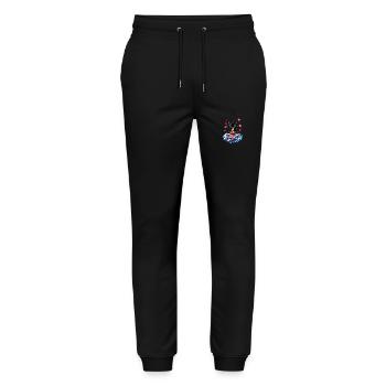 Cat Ramen Kawaii Japanese-Inspired Art - Stanley/Stella Mover Unisex Organic Jogging Trousers - black - Front - Marisol (170cm) & Nik (191cm)