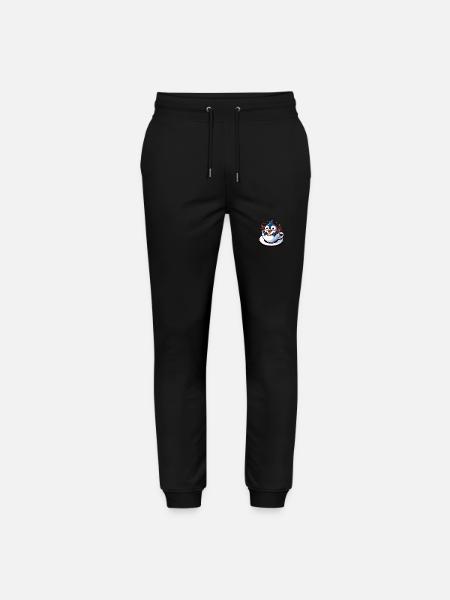 Funny Penguin Coffee Caffeine Lover - Stanley/Stella Mover Unisex Organic Jogging Trousers - black