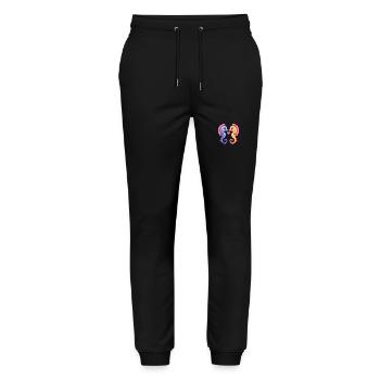 Seepferd Paar Liebe Valentinstag - Stanley/Stella Unisex Bio Jogginghose Mover  - Schwarz - Vorne - Marisol (170cm) & Nik (191cm)