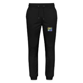 Grèce 2025 Coloré - Pantalon de jogging bio MOVER Stanley/Stella unisexe - noir - Devant - Marisol (170cm) & Nik (191cm)