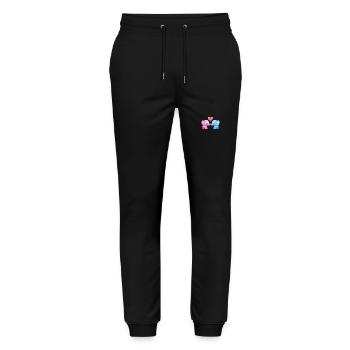 Elefant Paar Liebe Valentinstag - Stanley/Stella Unisex Bio Jogginghose Mover  - Schwarz - Vorne - Marisol (170cm) & Nik (191cm)