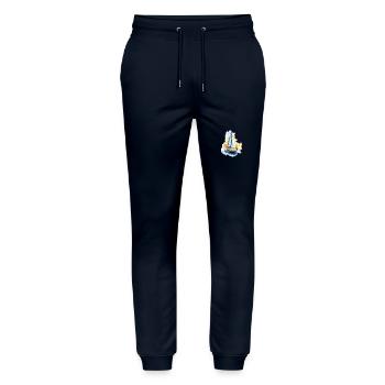 Segelboot Motiv im Aquarell Design - Stanley/Stella Unisex Bio Jogginghose Mover  - Navy - Vorne - Marisol (170cm) & Nik (191cm)
