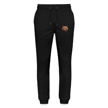 Brown Bear | Low Poly Art Logo Design - Stanley/Stella Mover Unisex Organic Jogging Trousers - black - Front - Marisol (170cm) & Nik (191cm)
