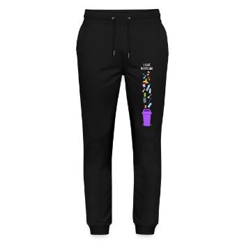i love recycling - Stanley/Stella Mover Unisex Organic Jogging Trousers - black - Front - Marisol (170cm) & Nik (191cm)