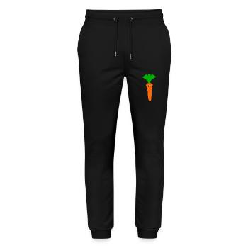 Kawaii Carrot Kawaii Fruits Kawaii Vegetables - Stanley/Stella Mover Unisex Organic Jogging Trousers - black - Front - Marisol (170cm) & Nik (191cm)