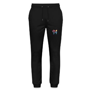 94 Number Comic - Stanley/Stella Mover Unisex Organic Jogging Trousers - black - Front - Marisol (170cm) & Nik (191cm)