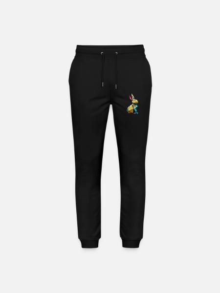 Origami-Hase - Stanley/Stella Unisex Bio Jogginghose Mover - Schwarz