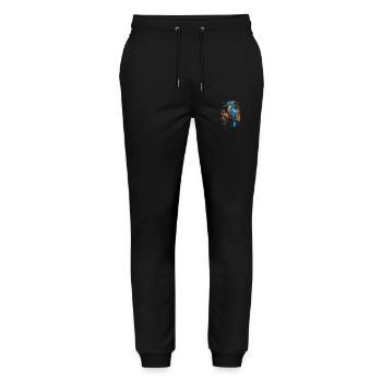 Blue Bird - Stanley/Stella Unisex Bio Jogginghose Mover  - Schwarz - Vorne - Marisol (170cm) & Nik (191cm)