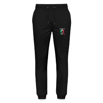 Italy Italian Vaffanculo - Stanley/Stella Mover Unisex Organic Jogging Trousers - black - Front - Marisol (170cm) & Nik (191cm)