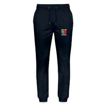 Portuguese Portugal - Stanley/Stella Mover Unisex Organic Jogging Trousers - navy - Front - Marisol (170cm) & Nik (191cm)