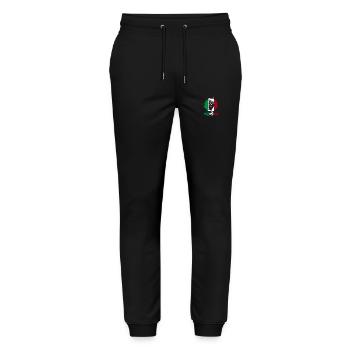 Italy Italian Vaffanculo - Stanley/Stella Mover Unisex Organic Jogging Trousers - black - Front - Marisol (170cm) & Nik (191cm)