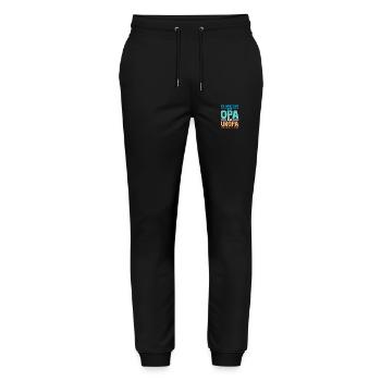Ich Habe Zwei Titel Opa Und Uropa - Stanley/Stella Unisex Bio Jogginghose Mover  - Schwarz - Vorne - Marisol (170cm) & Nik (191cm)