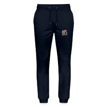 Ich kann nicht, ich habe Couture - Stanley/Stella Unisex Bio Jogginghose Mover  - Navy - Vorne - Marisol (170cm) & Nik (191cm)