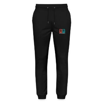 Rastloser Rentner lustiger Rentnerspruch - Stanley/Stella Unisex Bio Jogginghose Mover  - Schwarz - Vorne - Marisol (170cm) & Nik (191cm)
