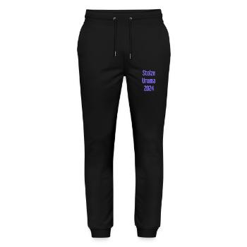 Stolze Uroma 2024 - Stanley/Stella Unisex Bio Jogginghose Mover  - Schwarz - Vorne - Marisol (170cm) & Nik (191cm)