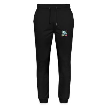 Poisson Squelette Cartoon 1 - Pantalon de jogging bio MOVER Stanley/Stella unisexe - noir - Devant - Marisol (170cm) & Nik (191cm)