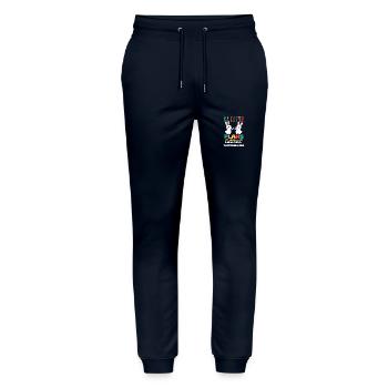 Meine Osterpläne Mimosa Mornings Fun Bunny Art - Stanley/Stella Unisex Bio Jogginghose Mover  - Navy - Vorne - Marisol (170cm) & Nik (191cm)