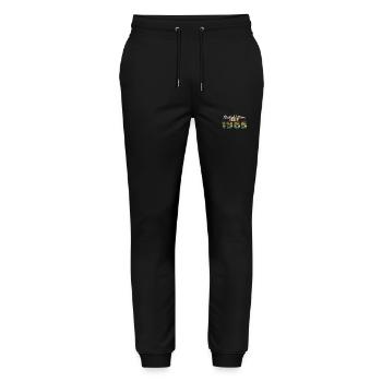 60. Geburtstag Limited Edition (SCR) 07/1965 - Stanley/Stella Unisex Bio Jogginghose Mover  - Schwarz - Vorne - Marisol (170cm) & Nik (191cm)