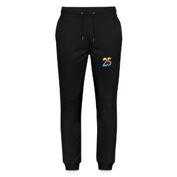 25 Number Comic - Stanley/Stella Mover Unisex Organic Jogging Trousers - black - Front - Marisol (170cm) & Nik (191cm)