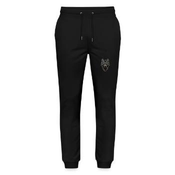 Wildlife Illustration with Gothic Roses - Stanley/Stella Mover Unisex Organic Jogging Trousers - black - Front - Marisol (170cm) & Nik (191cm)