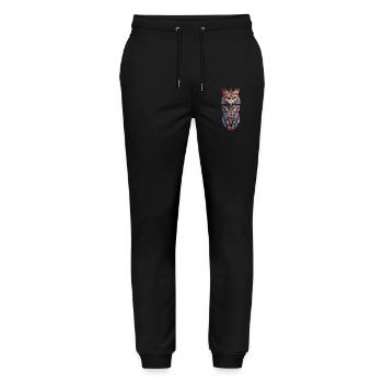 Mystic Cat Shamanism & Spirit Design - Stanley/Stella Mover Unisex Organic Jogging Trousers - black - Front - Marisol (170cm) & Nik (191cm)