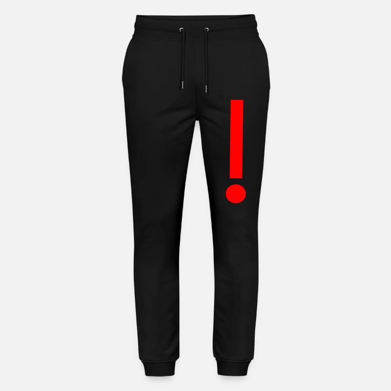 Point d'exclamation rouge, modèle, modèle - Pantalon de jogging bio MOVER Stanley/Stella unisexe - noir