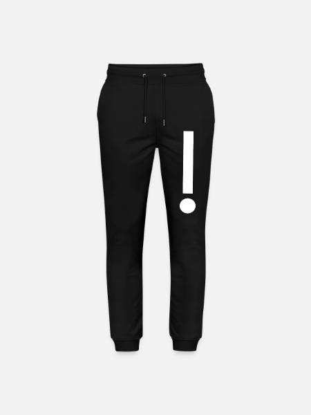 Exclamation Mark Template Design Pattern - Stanley/Stella Mover Unisex Organic Jogging Trousers - black