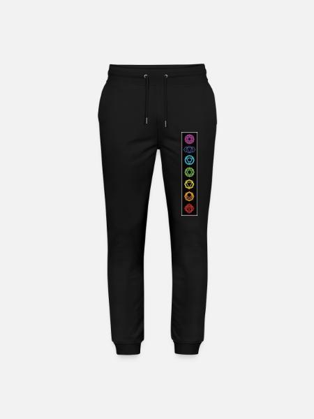 Yoga Meditation 7 Chakra - Stanley/Stella Mover Unisex Organic Jogging Trousers - black