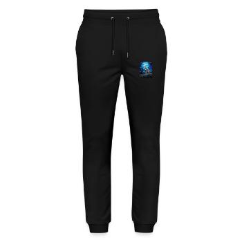 Cheetah, Van Gogh, Starry Night, Animal - Stanley/Stella Mover Unisex Organic Jogging Trousers - black - Front - Marisol (170cm) & Nik (191cm)